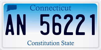 CT license plate AN56221