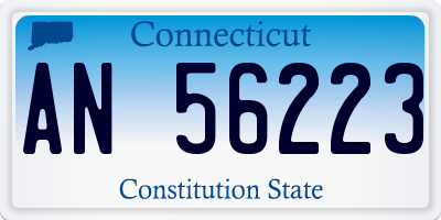 CT license plate AN56223