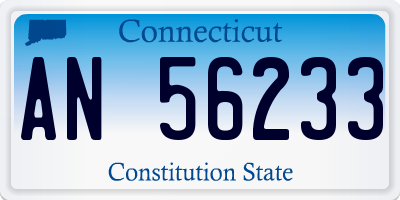 CT license plate AN56233