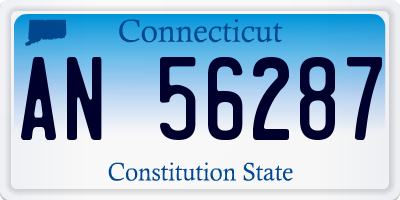 CT license plate AN56287
