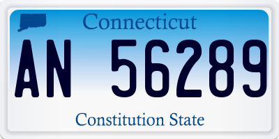 CT license plate AN56289