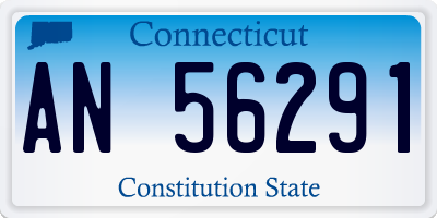 CT license plate AN56291