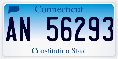 CT license plate AN56293