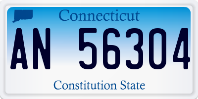 CT license plate AN56304