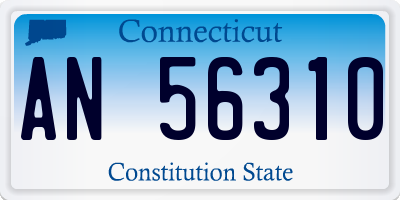 CT license plate AN56310