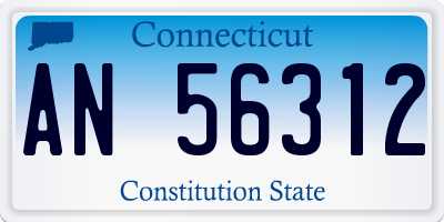 CT license plate AN56312