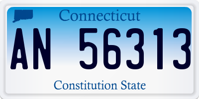 CT license plate AN56313