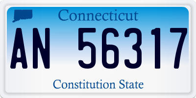 CT license plate AN56317