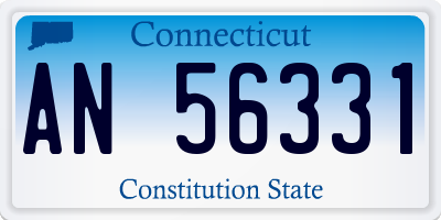 CT license plate AN56331
