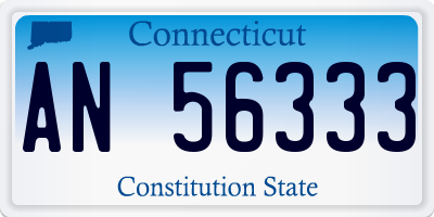 CT license plate AN56333