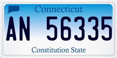 CT license plate AN56335
