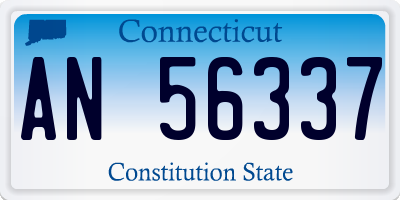 CT license plate AN56337
