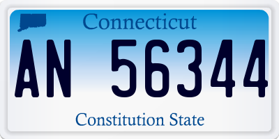 CT license plate AN56344