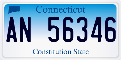 CT license plate AN56346