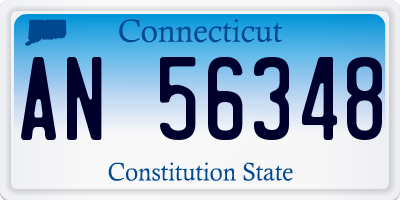 CT license plate AN56348