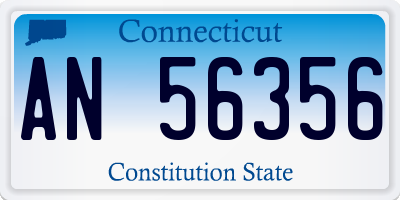 CT license plate AN56356