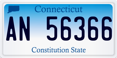 CT license plate AN56366