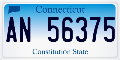CT license plate AN56375