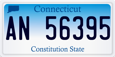 CT license plate AN56395