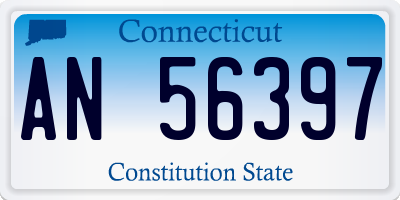 CT license plate AN56397