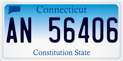CT license plate AN56406