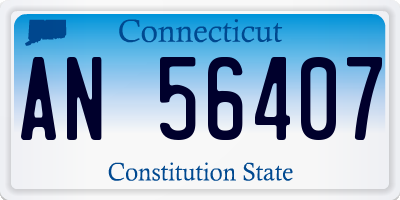 CT license plate AN56407