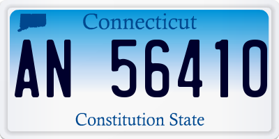 CT license plate AN56410