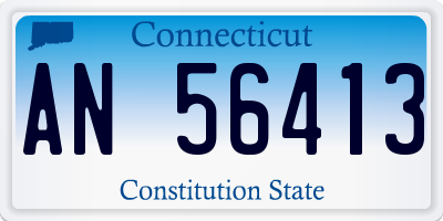 CT license plate AN56413