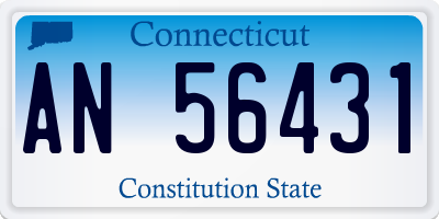 CT license plate AN56431