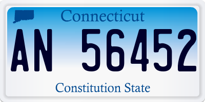 CT license plate AN56452