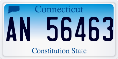 CT license plate AN56463