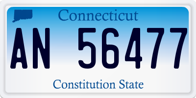 CT license plate AN56477