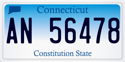 CT license plate AN56478