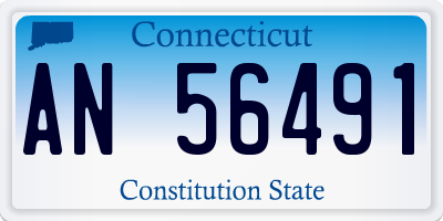 CT license plate AN56491