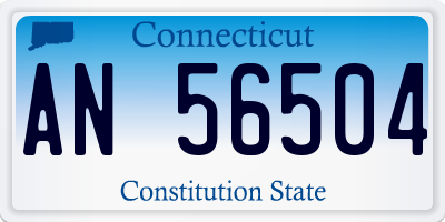 CT license plate AN56504