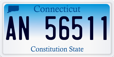 CT license plate AN56511