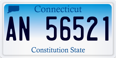 CT license plate AN56521