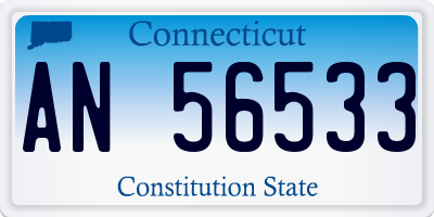 CT license plate AN56533