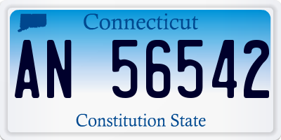 CT license plate AN56542