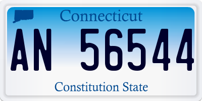 CT license plate AN56544