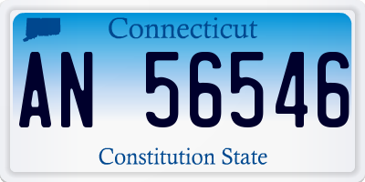 CT license plate AN56546