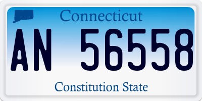 CT license plate AN56558