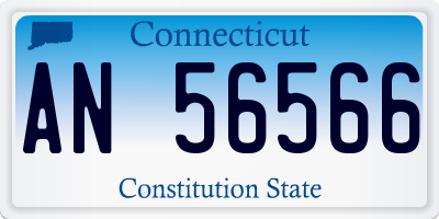 CT license plate AN56566