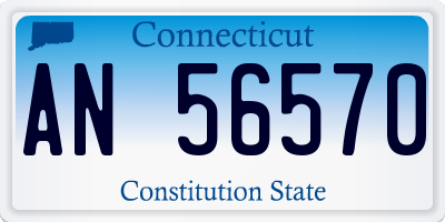 CT license plate AN56570