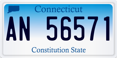 CT license plate AN56571