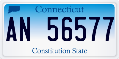 CT license plate AN56577