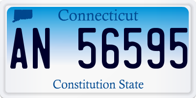 CT license plate AN56595