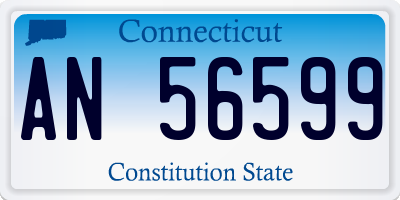 CT license plate AN56599