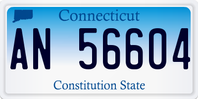 CT license plate AN56604