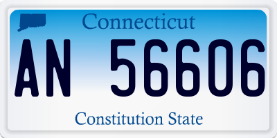 CT license plate AN56606